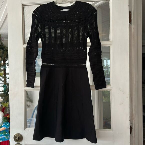 Zara black knit dress Body-con size S - Picture 1 of 7